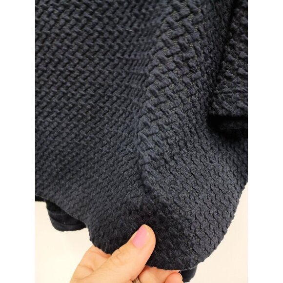 Anthropologie Deletta Womens Top Size Medium Black Textured  Boxy Cutout Back - Picture 4 of 8